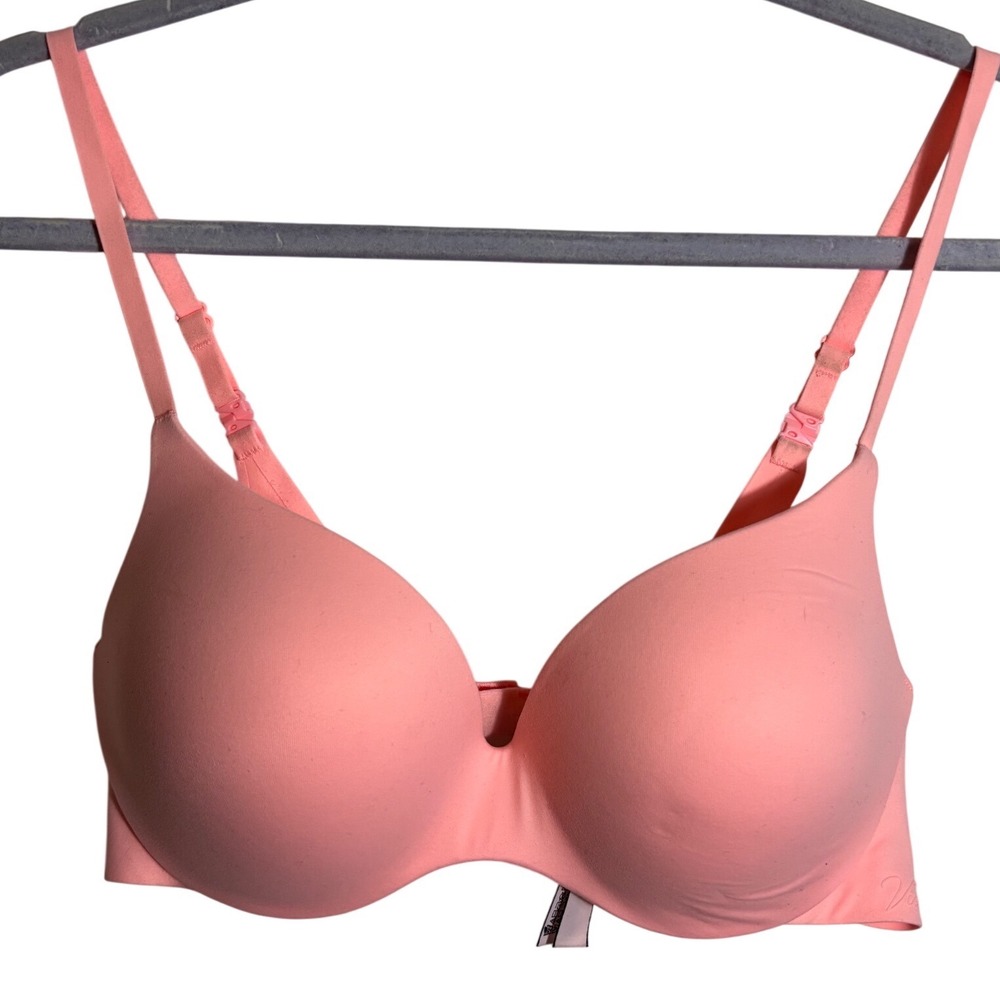 Victoria's Secret Perfect‎ Shape Lightly Lined Pink Plunge Bra 34C